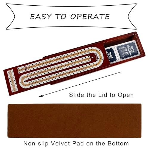 Cribbage Board - Solid Wooden 3 Track Set