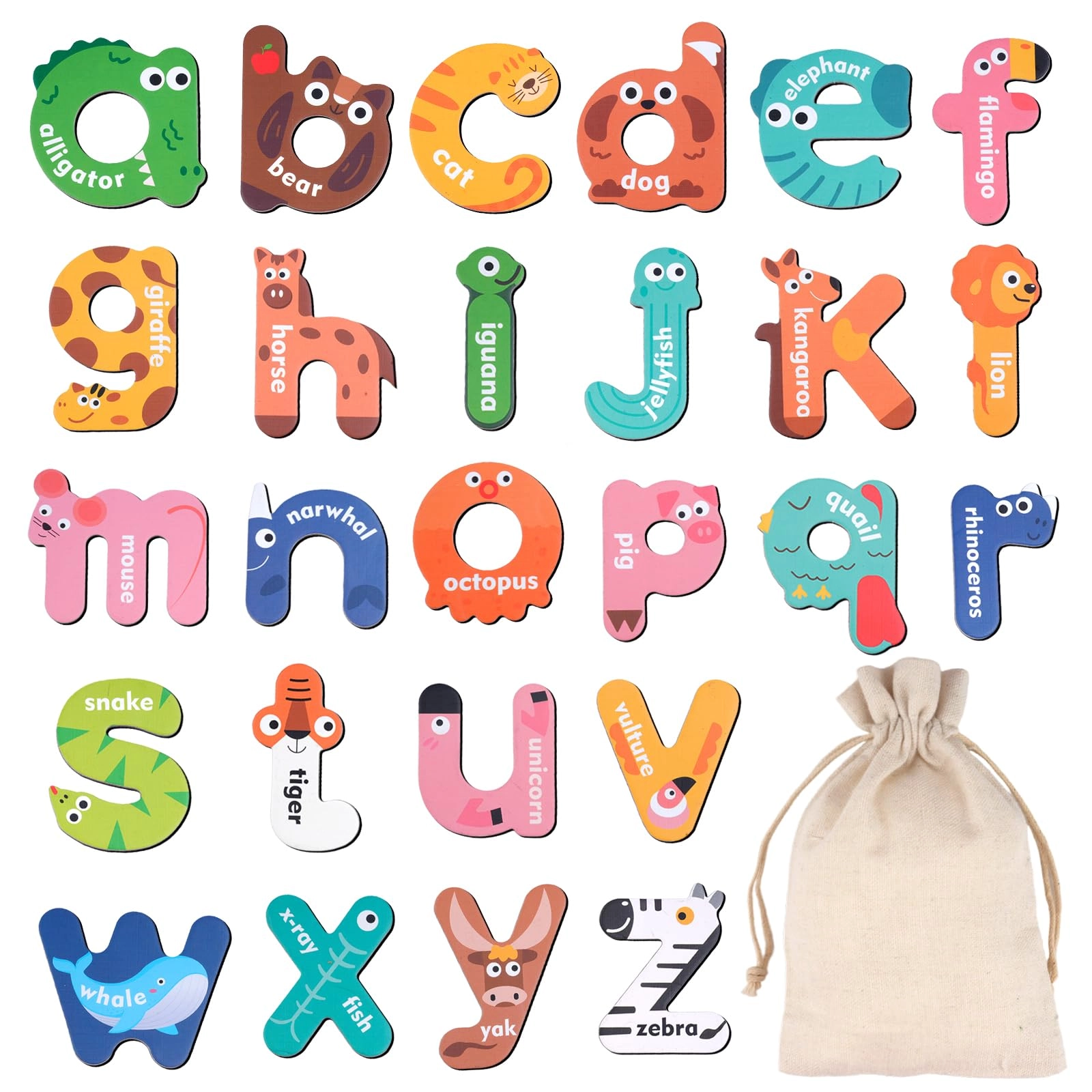 Maxmoc Magnetic Letters - Baby Toddler Preschool 26 pieces