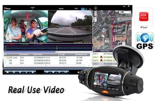 HD Dual-Camera Car DVR - 1280*480
