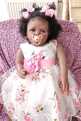 Reborn Toddler Doll - 28inch Silicone vinyl Black Ages 3+