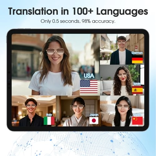 QT-35 - Bluetooth 5.4 140 Languages Black Frame Grey Lens