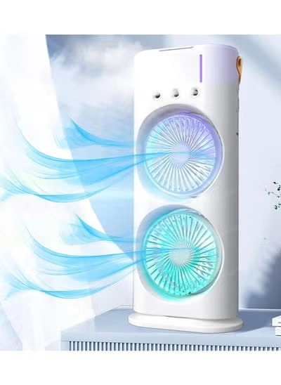 INTERNATIONAL CO. Double Ended Spray Fan - USB Rechargeable Mini Desktop Mist