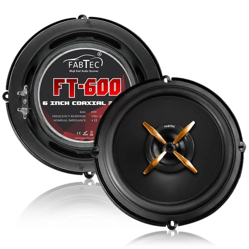 FABTEC Car Speaker - 6 Inches Coaxial