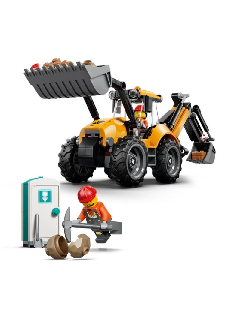 City Yellow Backhoe Loader