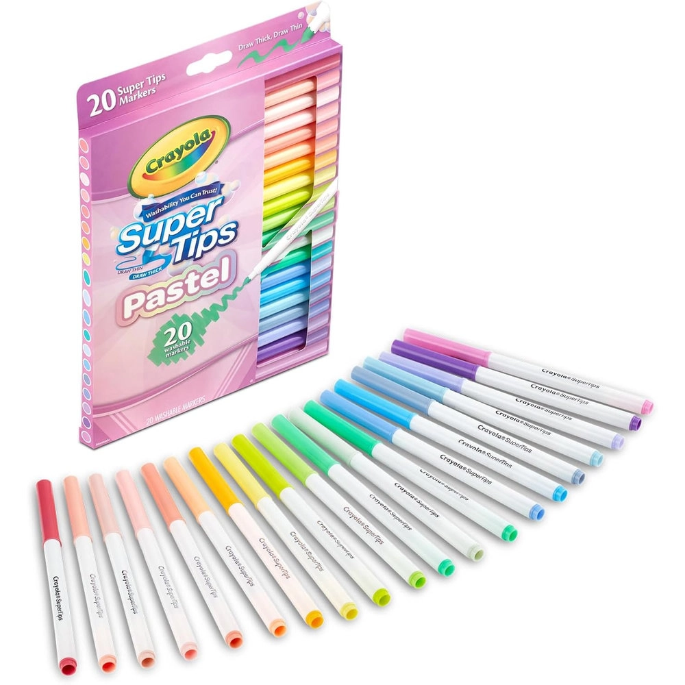 Crayola Super Tips Washable Markers - 20 Multi Colour