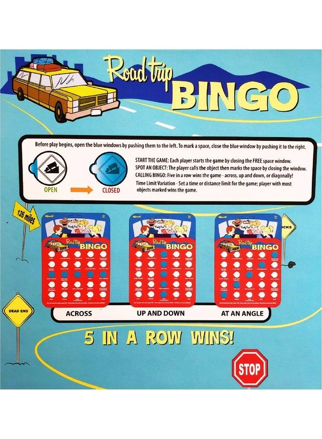 Road Trip Bingo Cards - Red Blue Green Orange + Matty'S Toy Stop Storage Bag - Bonus