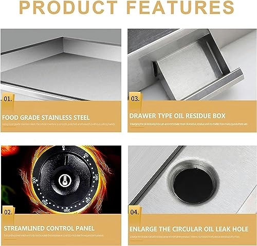 Electric Countertop Griddle - 636*365*9mm/25*14.37*0.35 cm