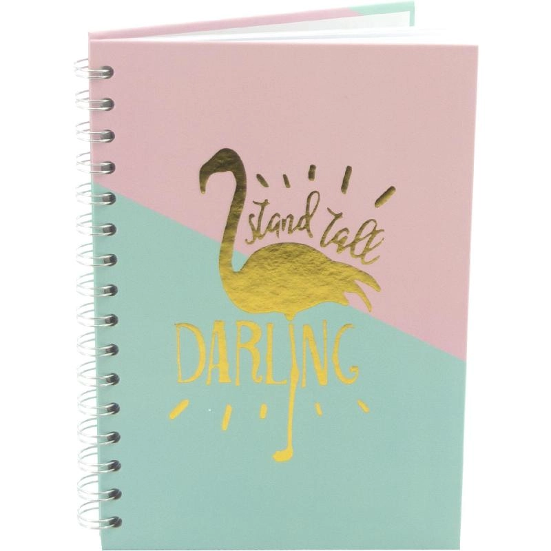 Roco Flamingo Notebook A5 Spiral - Lined 100 Sheets