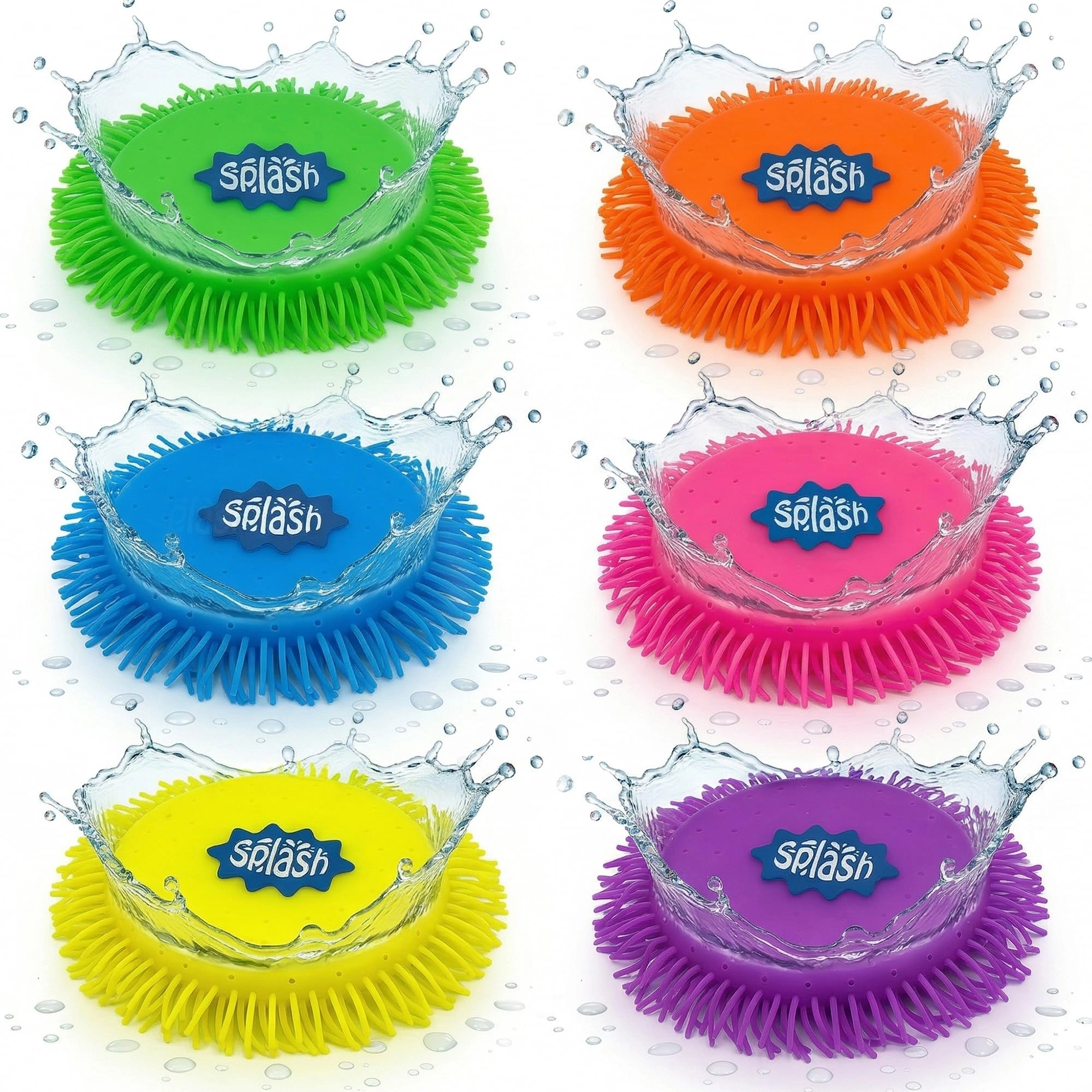 4E's Novelty Water Splash Discs - 6-Pack