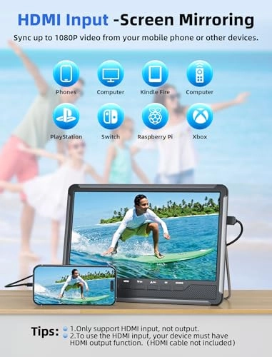 Small Flat Screen TV - 1080P 10.5"