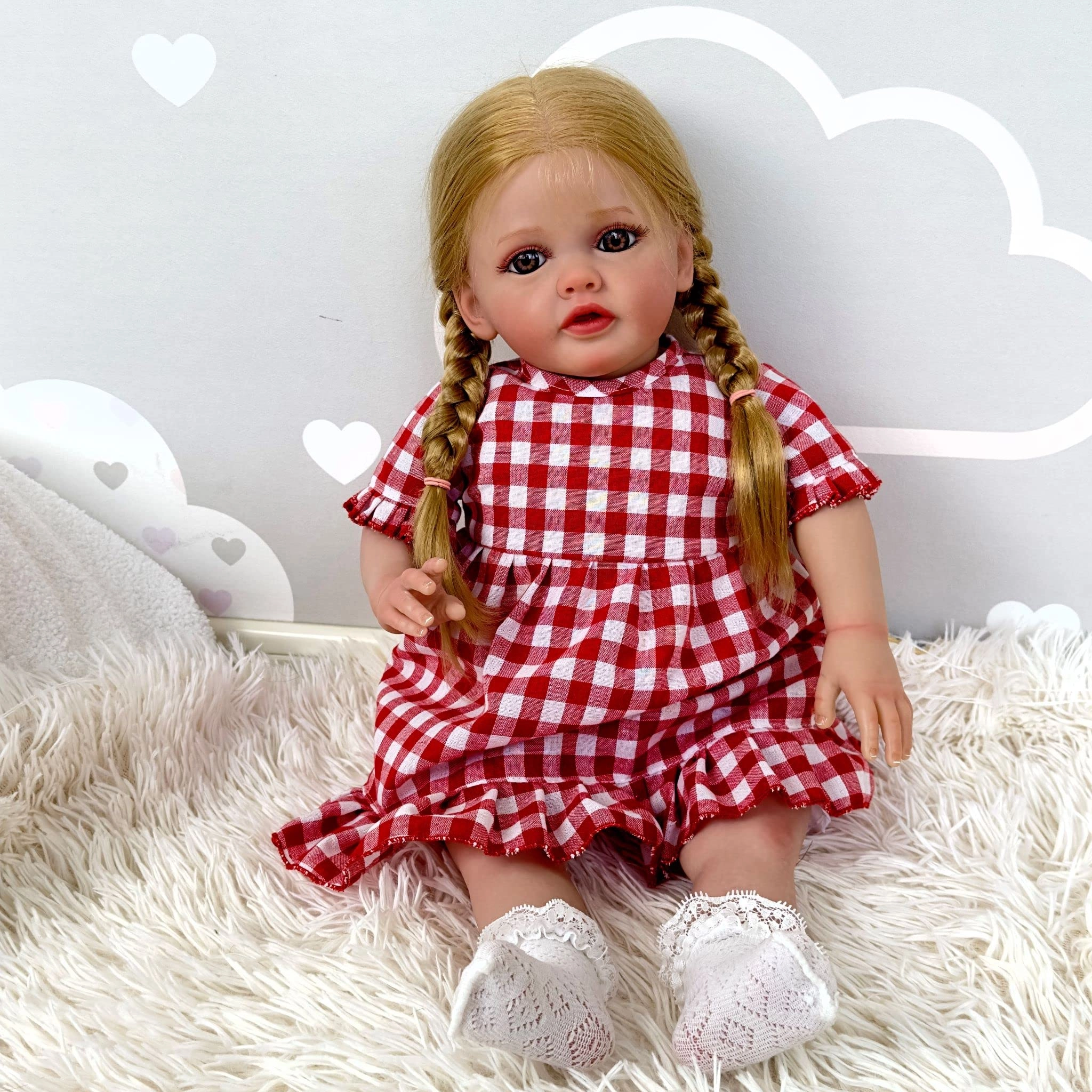 Enjoy with Love Betty Reborn Baby Doll - 24 Inch Blonde Hair Ages 3+