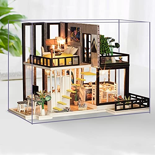 Miniature Dollhouse - Composite Wood 27.5 x 23.3 x 18.5cm