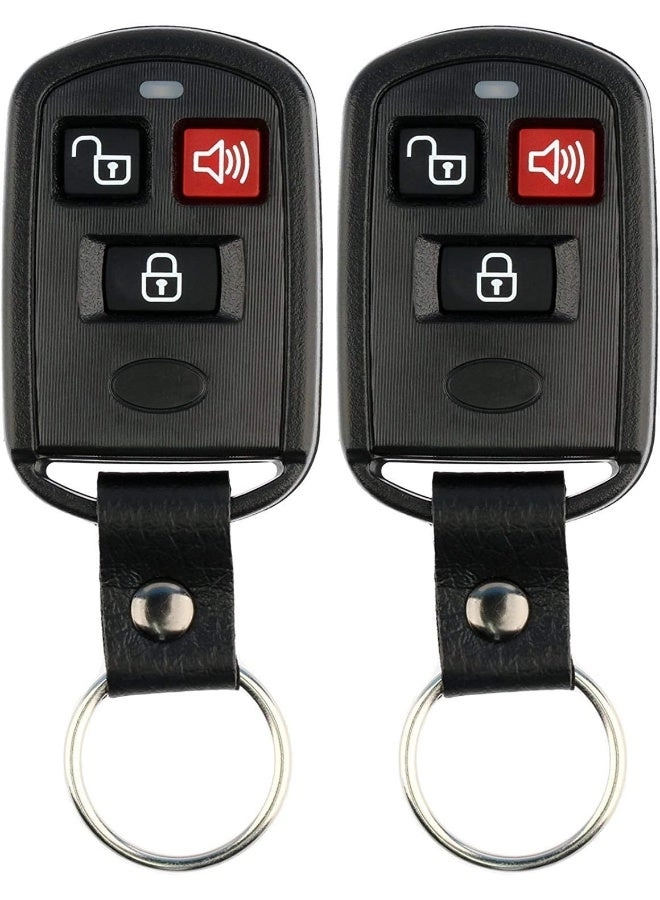 Keyless Entry Remote Fob - Uncut Pack of 2 Black