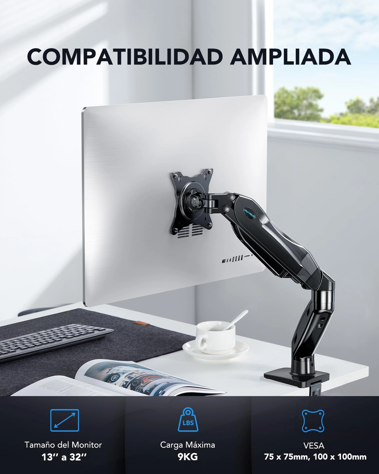 Single Monitor Arm - 13 to 32 Inch 75x75mm 100x100mm