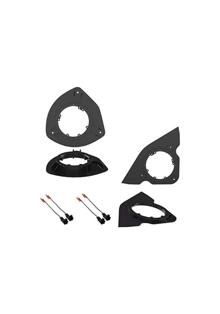 ASC Audio Speaker Install Adapter Mount Bracket Plates and Speaker Wire Connectors - 6" 6.5" 6.75"