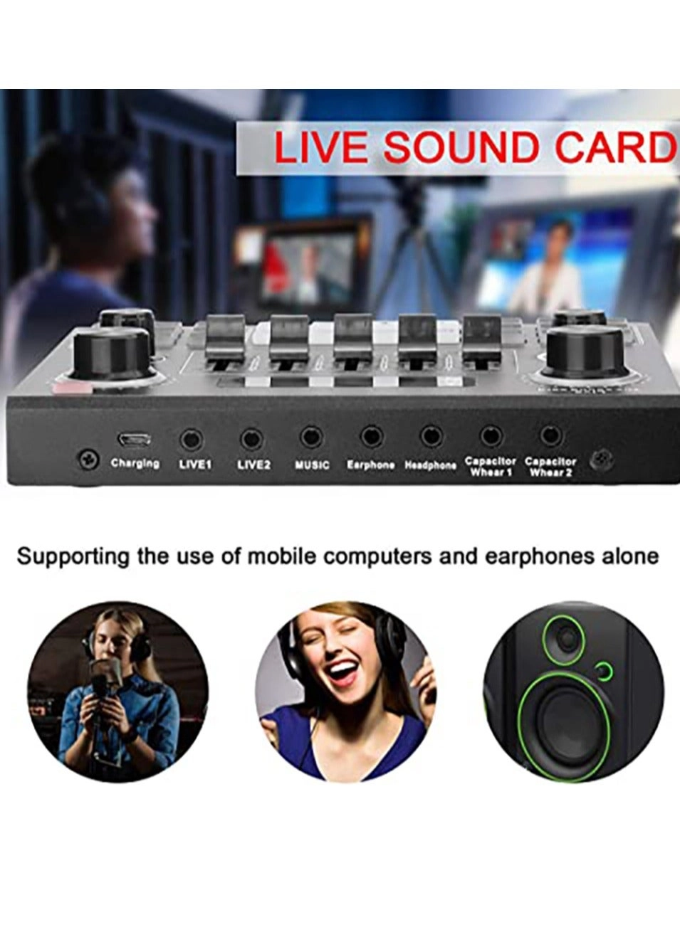 V9 + BM800 Pro Wireless Microphone