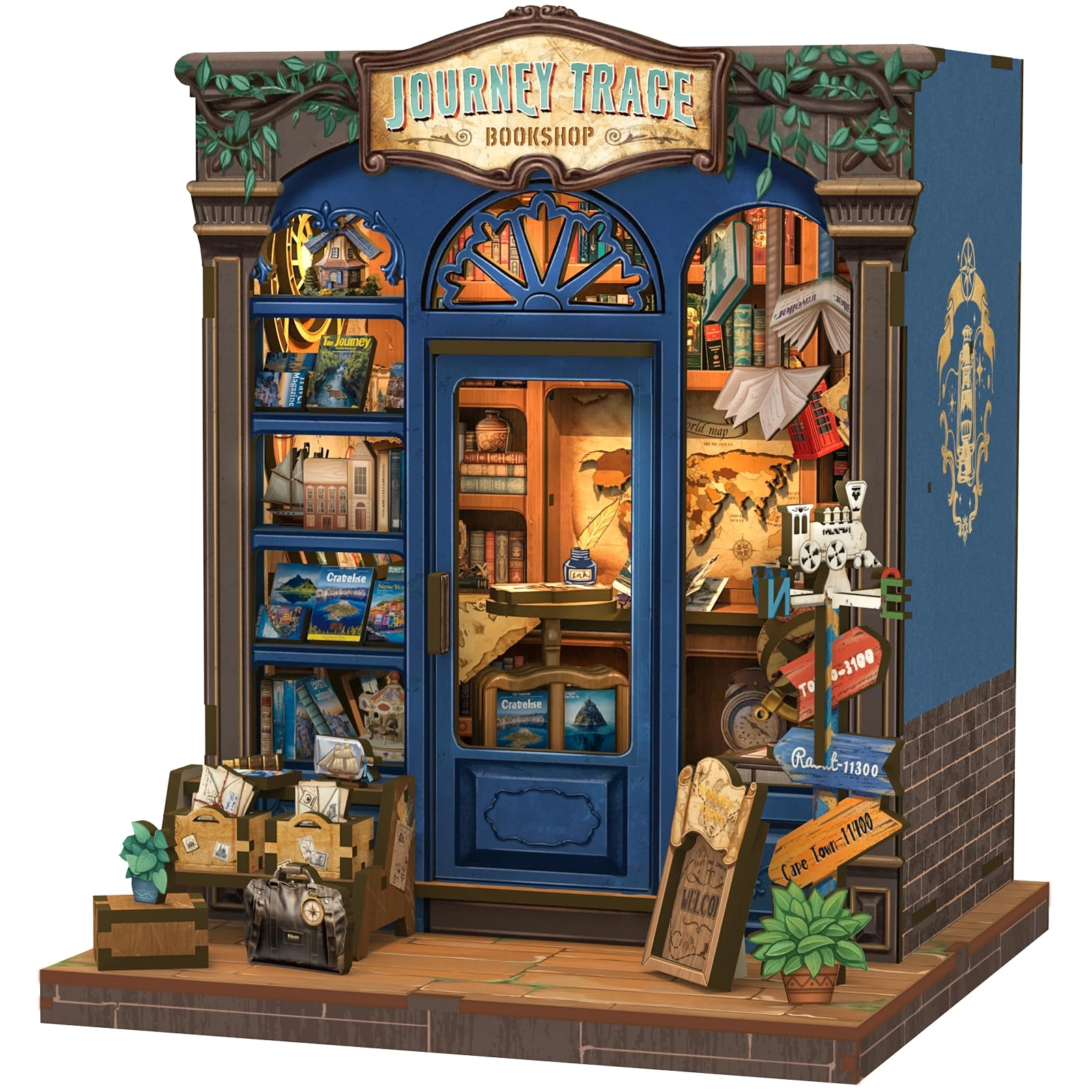 Fsolis Book Nook Kit - Journey Trace Bookshop