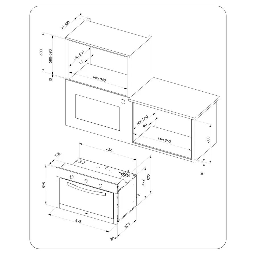 UltimateTaste 300 EOG9102CAX Gas Oven