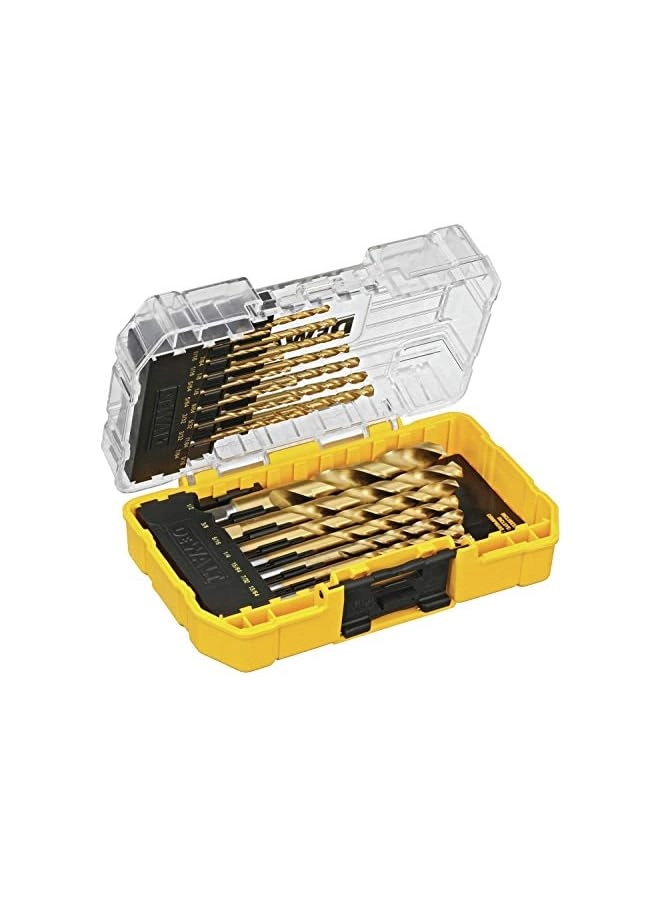 Titanium Nitride Coated Drill Bit Set - Titanium Nitride Coating 21-Piece
