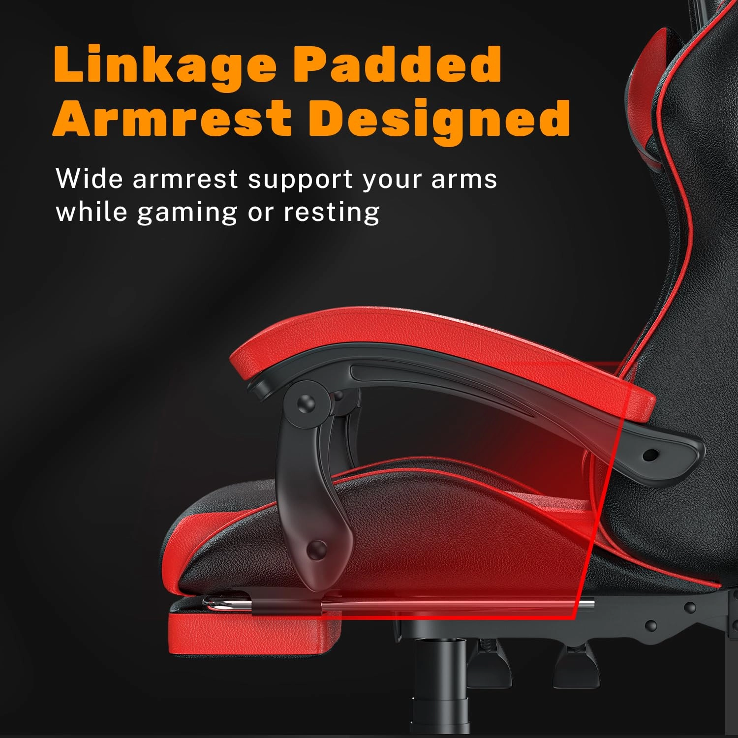gaming chair - Red With Footrest