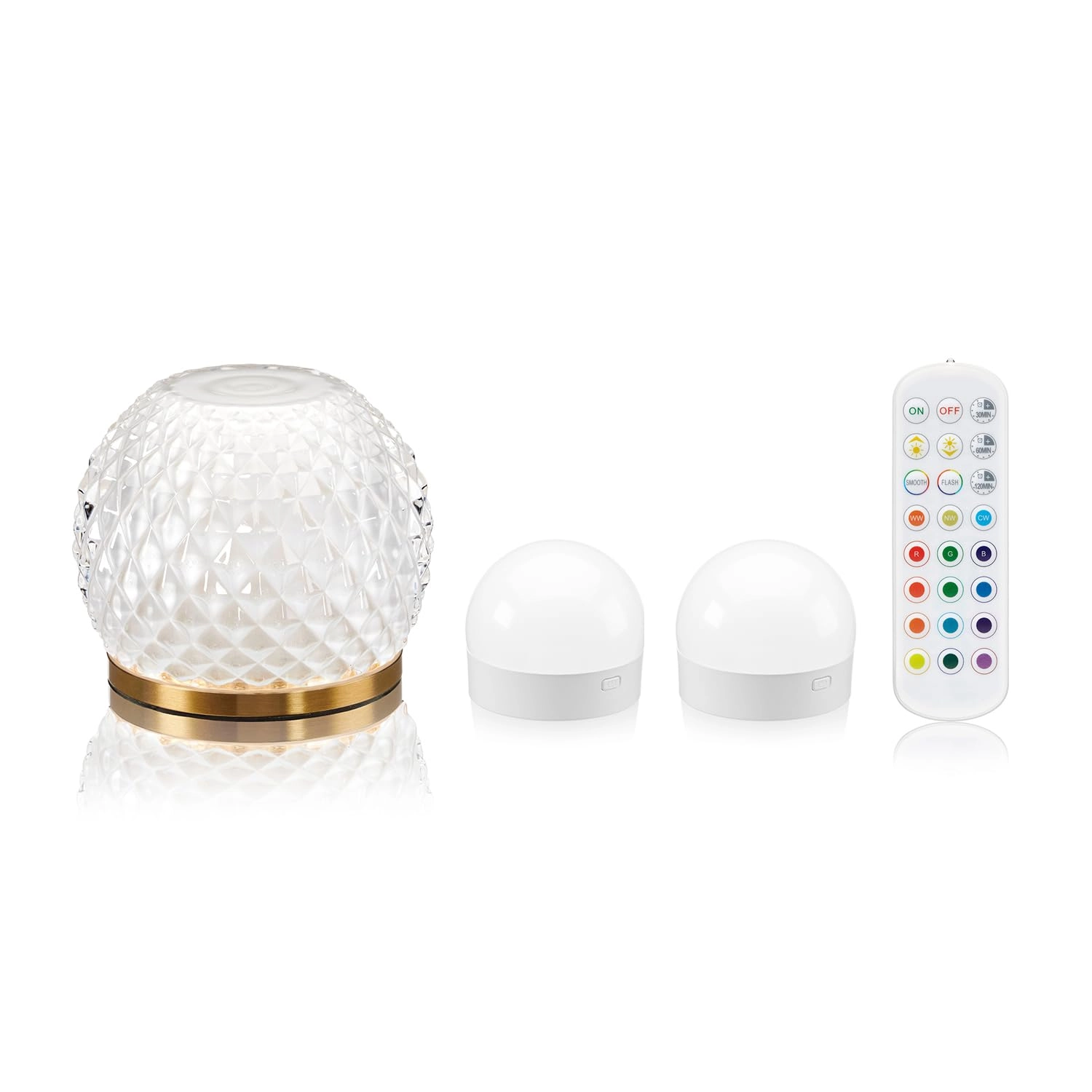 Auraglow Rechargeable Wireless LED Table Lamp - Battery-Powered Dimmable Colour-Changing