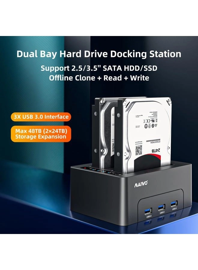 Dual Bay Hard Drive Docking Station - 2 Bay