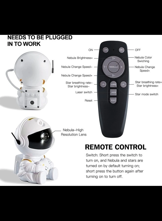 Astronaut Projector - Starry Sky 360° Rotation Remote Control