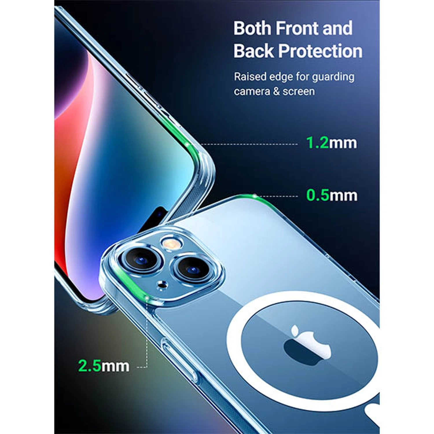 Magnetic Clear Case Back Case for iPhone 14 Plus