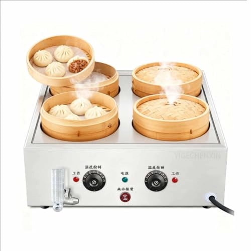 Electric 4000W Restaurant Food Steamer - 4 holes