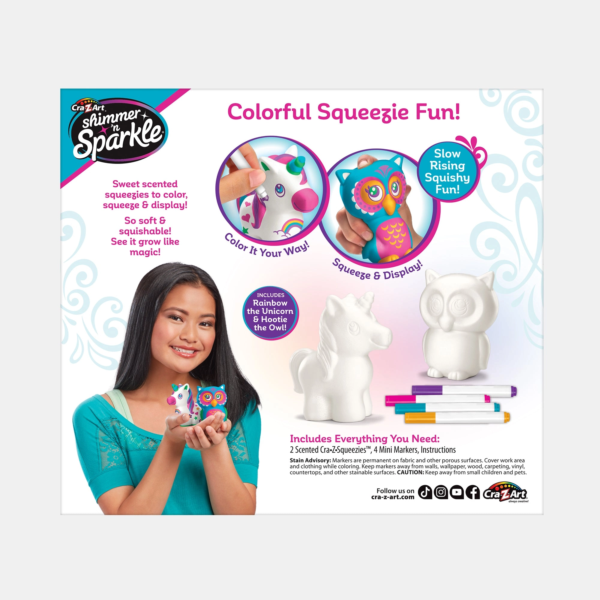Shimmer 'N Sparkle Color Your Own Squeezie Fun Playset - 8+ years 6 pcs