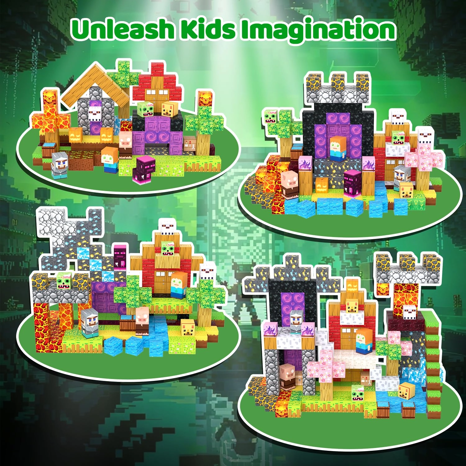 Magnetic Blocks - 300pcs Forest