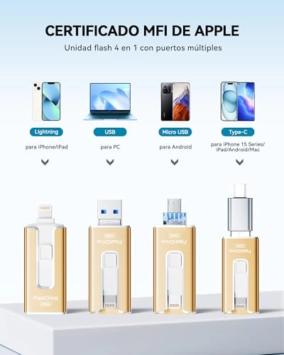 USB Stick - USB 3.0 Lightning Micro-USB USB-C 256GB