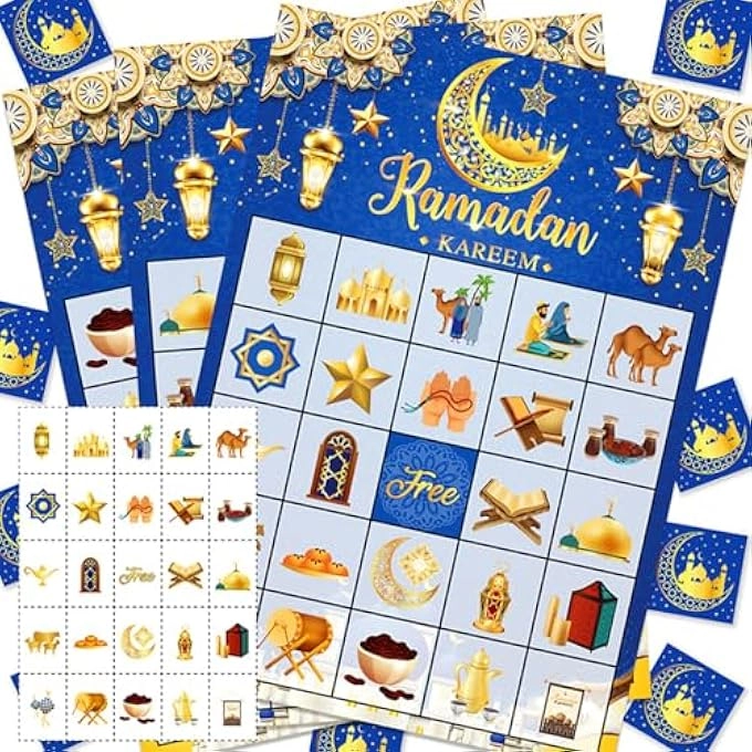 rayihni RAMADAN KAREEM BINGO GAME CARDS