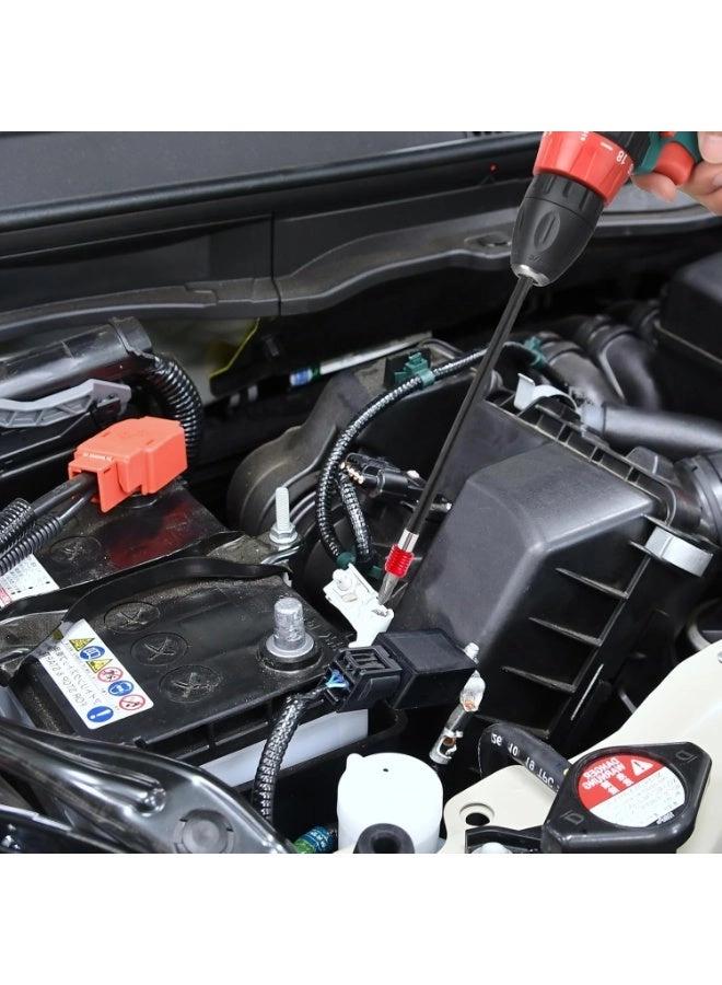 Drill Bit Extension - 1/4" Hex Magnetic CR-V Steel 4-Piece