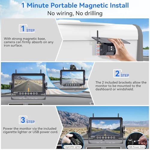 Digital Wireless Dual Backup Camera - Night Vision 1080P