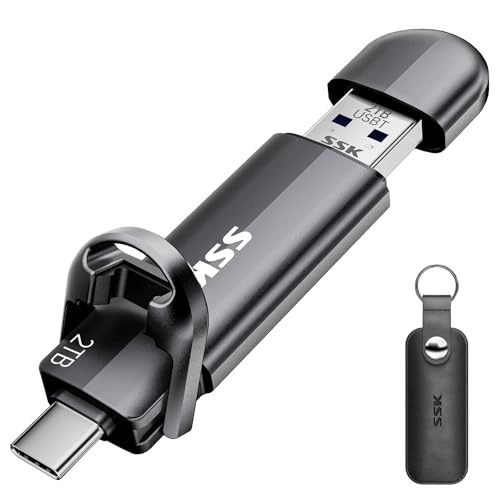 SSK Dual USB C Flash Drive - 32 Gen2 Type CUSB A 2TB