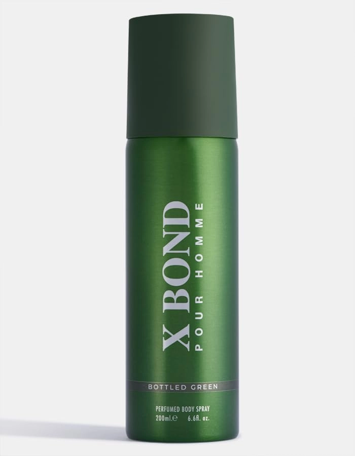 X Bond Bottled Green Eau de Parfum - 100ml + X Bond Bottled Green Perfumed Body Spray - 200ml