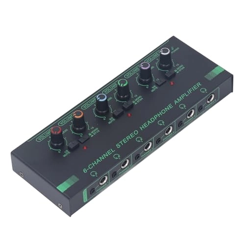 6 Channel Headphone Amplifier - 12 Output Jacks Type C Connector