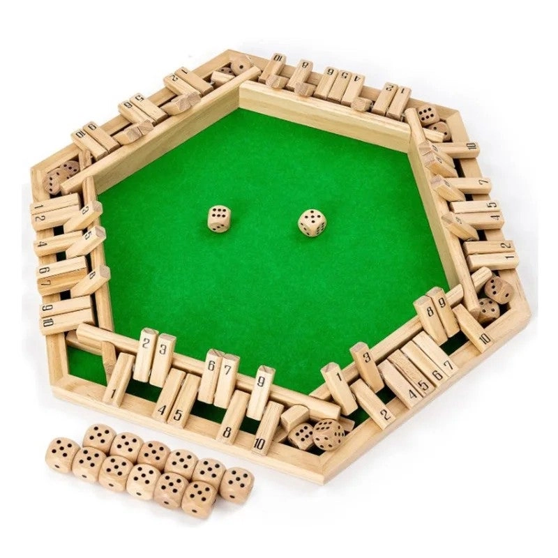 Bluejw Shut the Box - Upgraded Wood Version - Dice Game