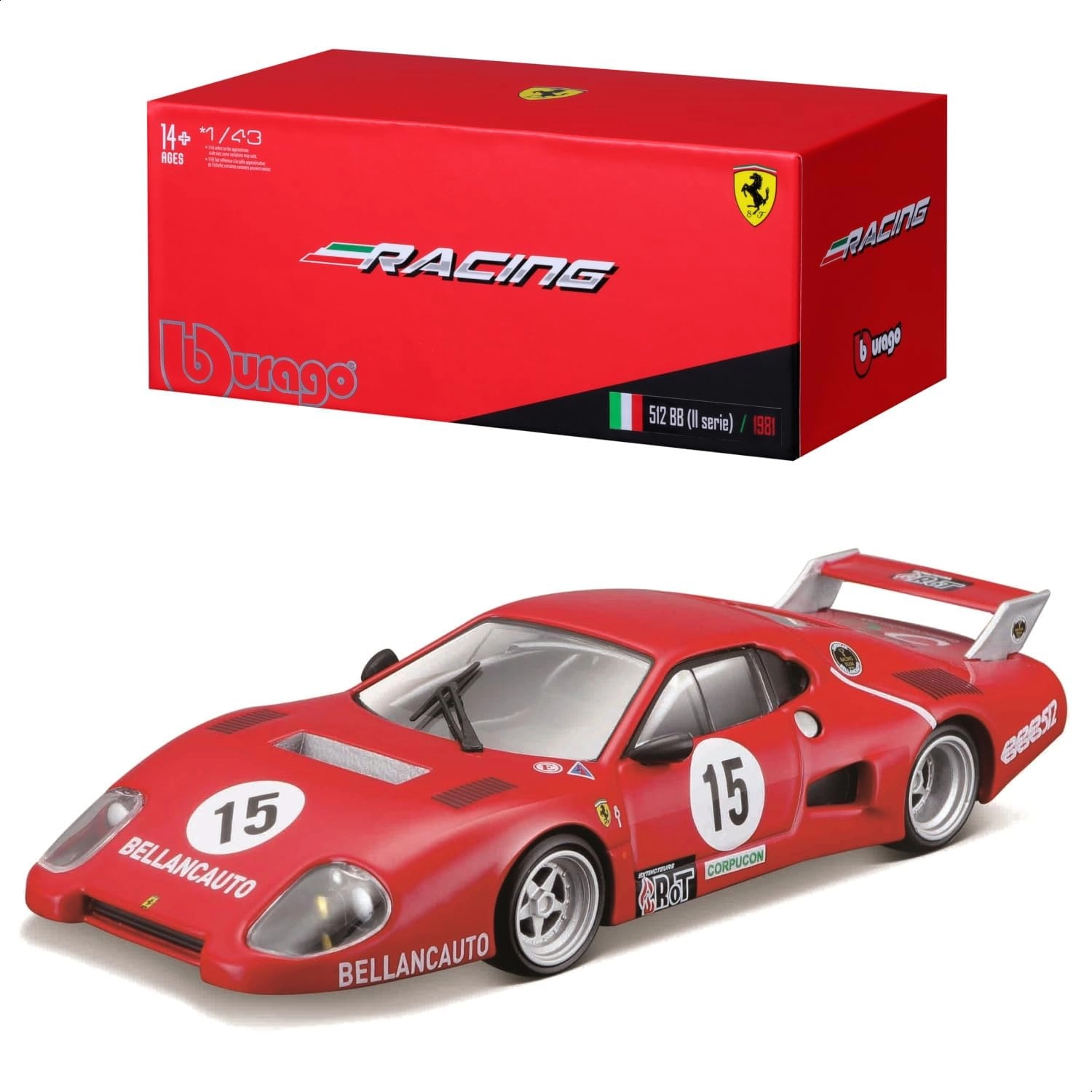 BBURAGO 512 BB Series II - 1:43 metal injection moulding