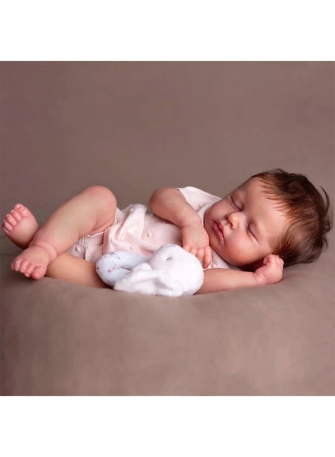 Reborn Baby Doll - 18 inch Silicone Vinyl Girl Ages 36 months+