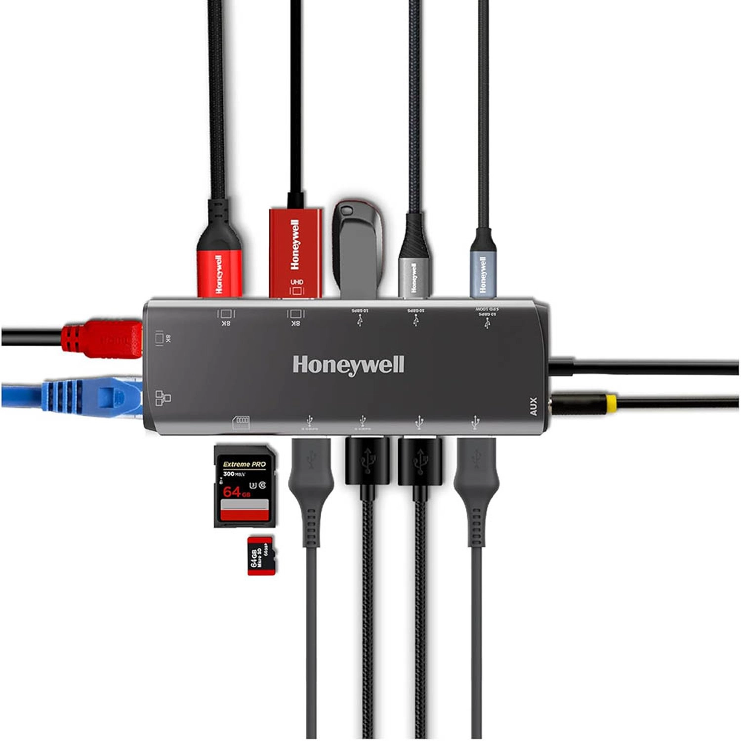 Honeywell 14 Port USB-C Hub - 100W PD Gigabit Ethernet