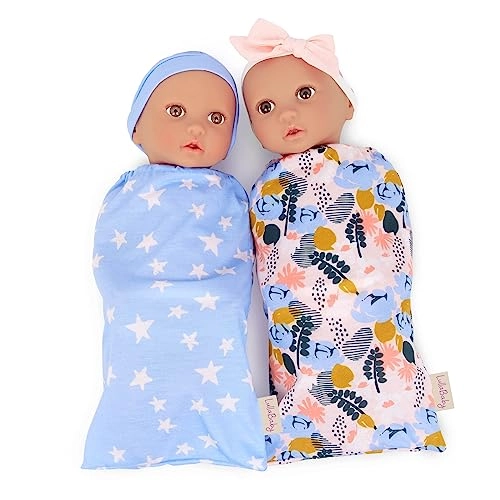 Twin Baby Dolls - 14-inch Brown Eyes Ages 2+ Set