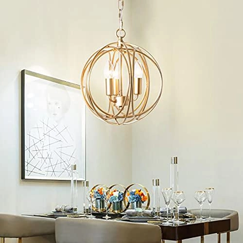 E14 Nordic Post-modern Dining Room Lamp - 40*45cm Golden