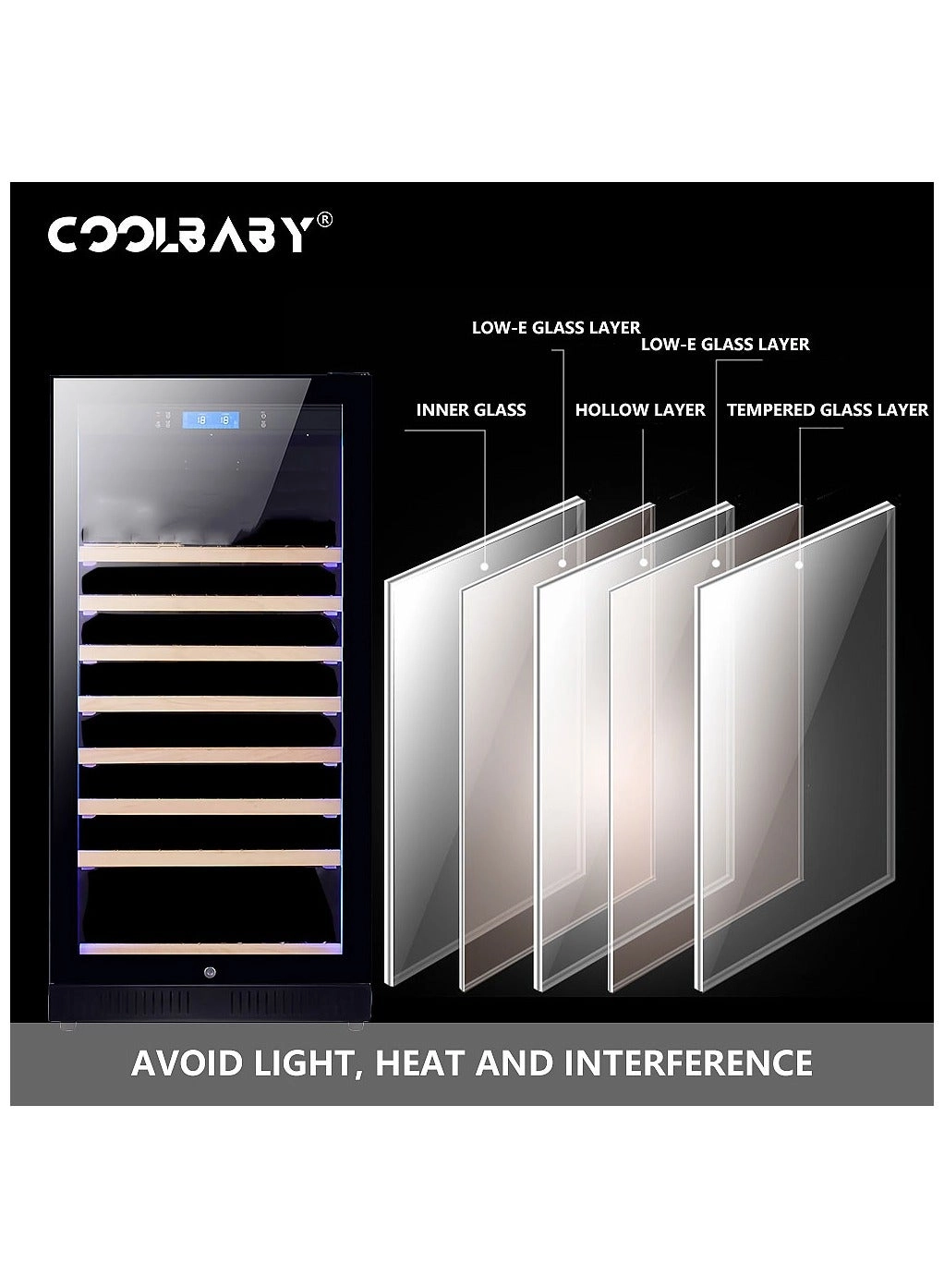 Constant Temperature Air cooled Wine Cabinet - 80pcs Capacity