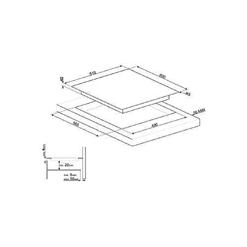 Universale Aesthetic SE364ETD Ceramic hob