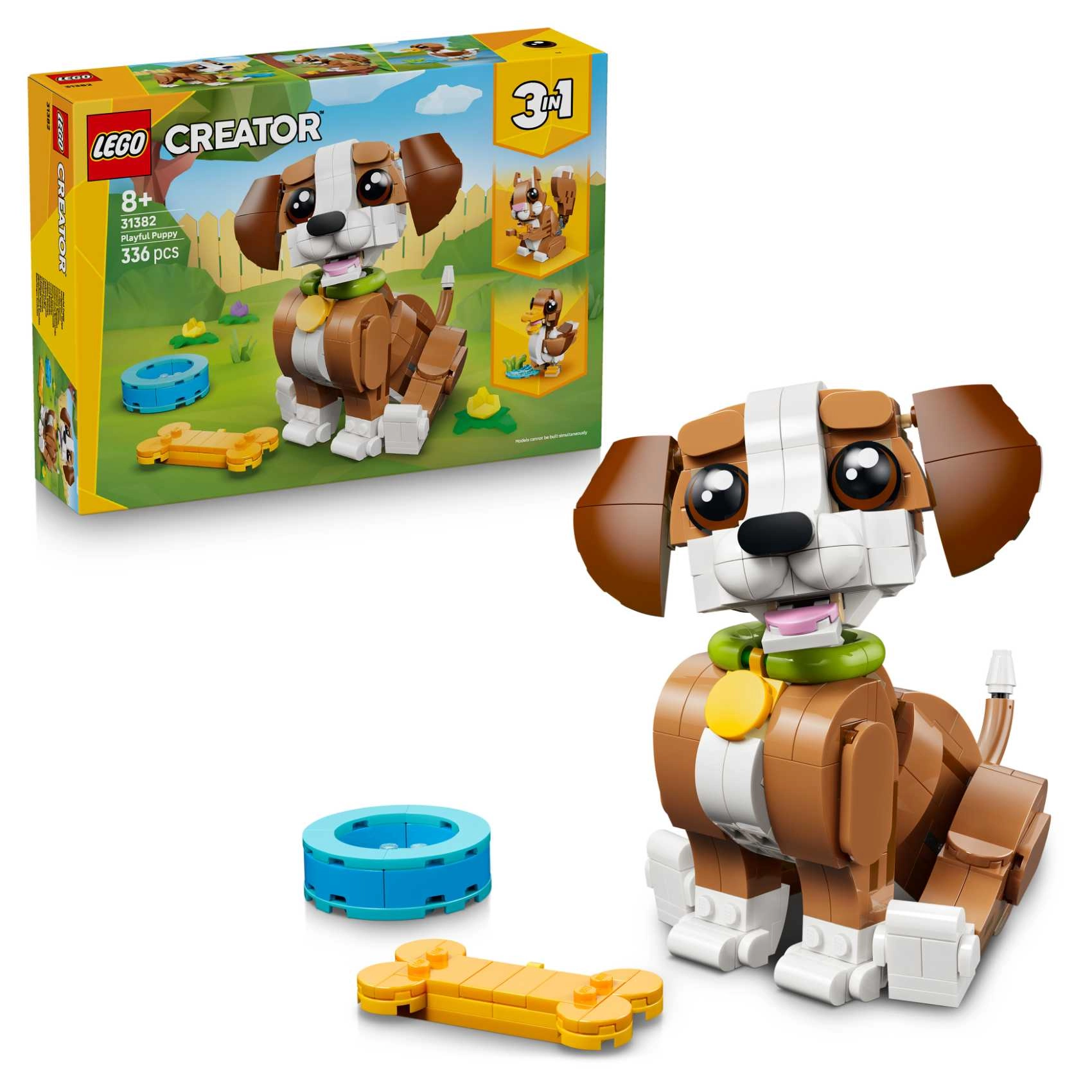 Creator 3 in 1 Cute Animals: Playful Puppy Dog (31382) - Ages 8+