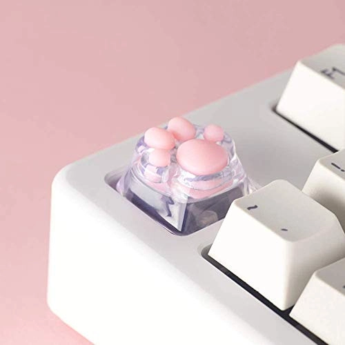 Cute Cat Paw Keycap - Transparent Version ESC Keycap Cherry MX/Gateron Compatible