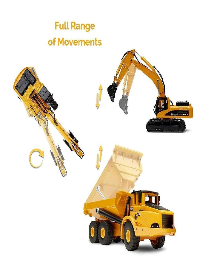 Truck - Diecast Metal + Excavator (TWM)