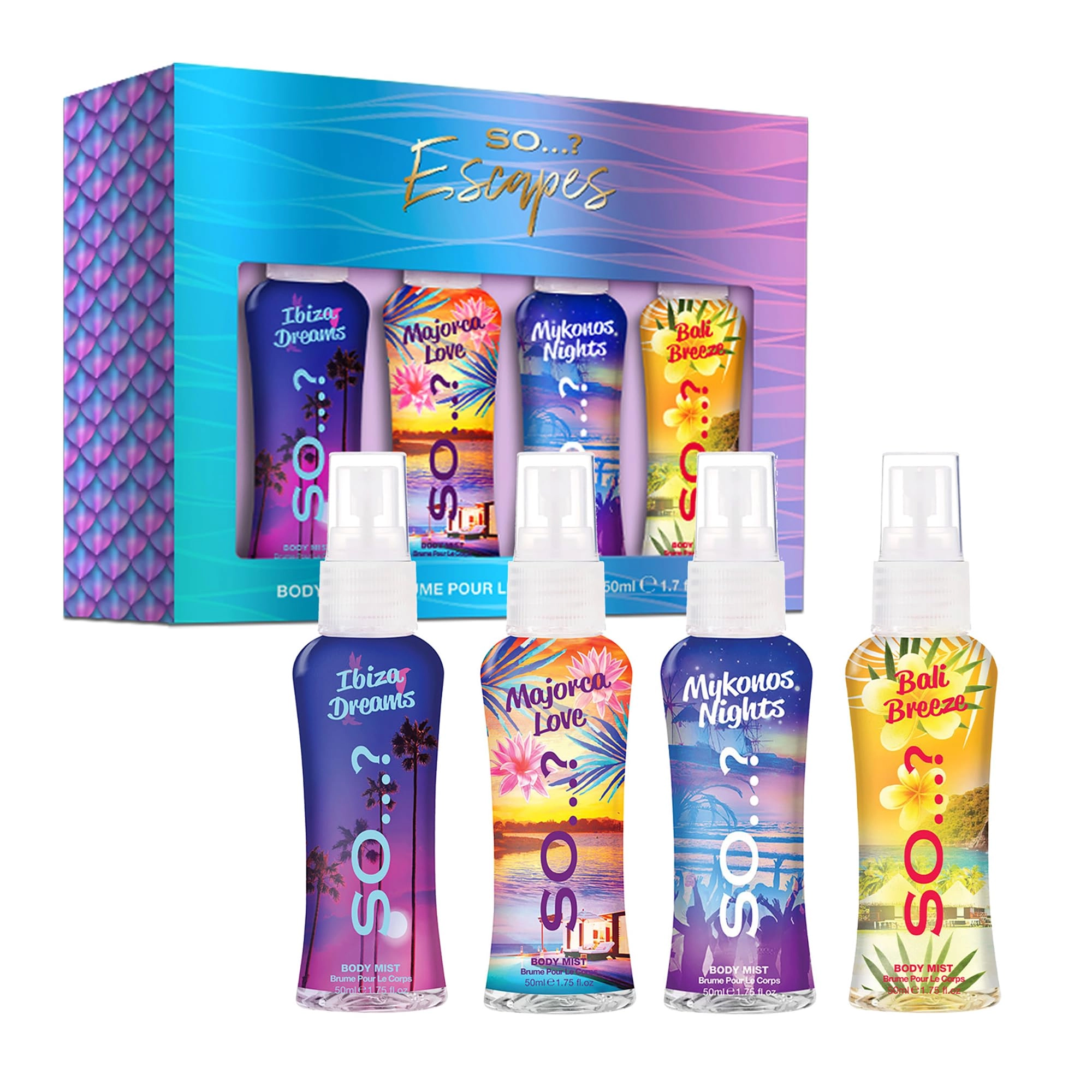ELITE GLOW Ibiza Dream - 50ml + Bali Breeze + Mykonos Nights + Majorca Love